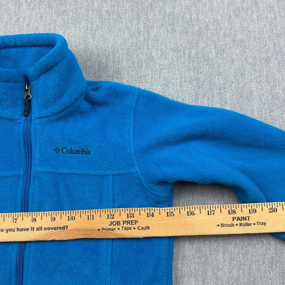 Columbia Jacket Kids Small 8 Blue Fleece Benton Springs Zip Pockets Outdoor Warm